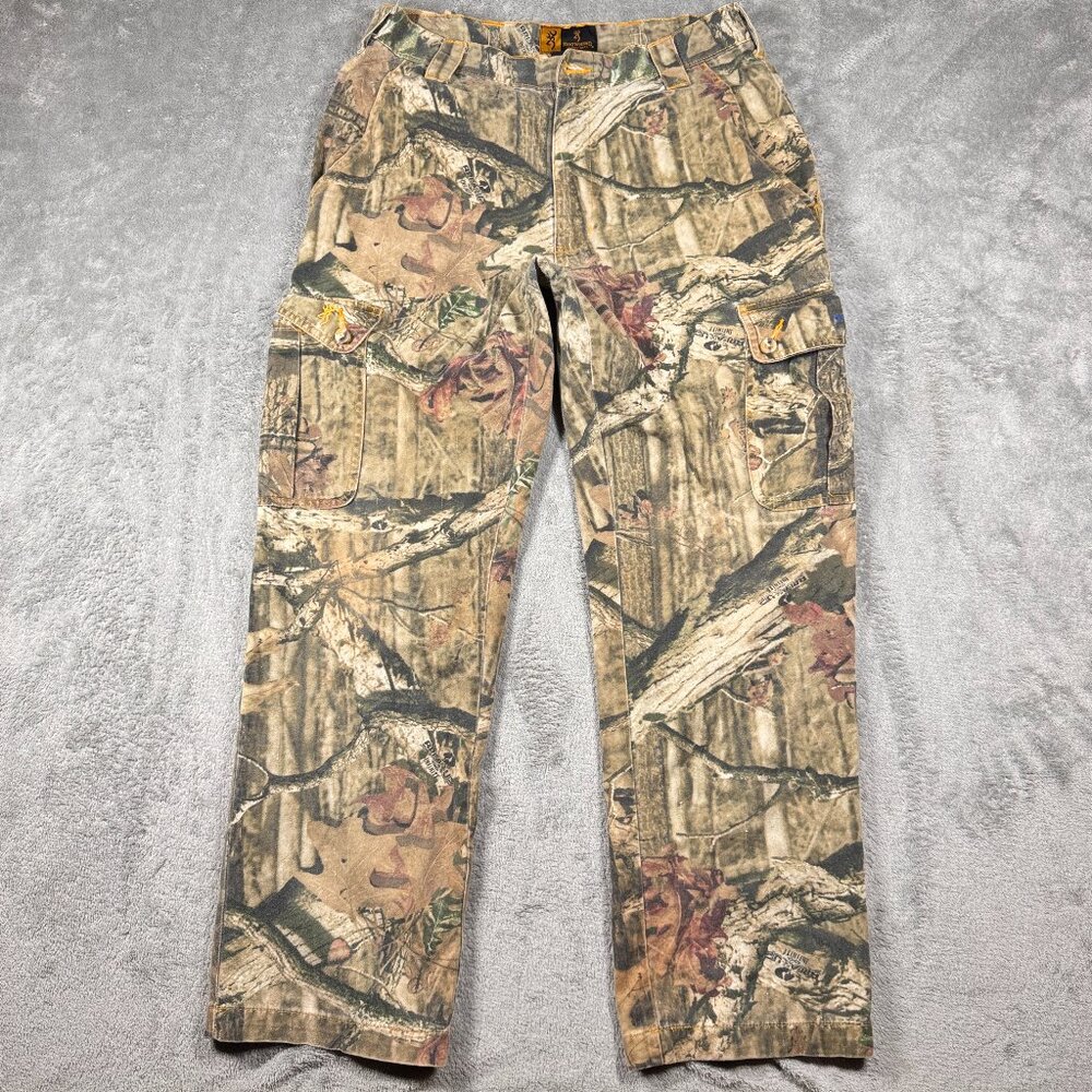 Browning Camo Cargo‎ Pants Mens Small Hunting Workwear Cargo Pockets